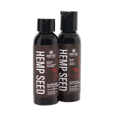Hemp Seed Tranquility Massage Trio Gift Set - Kashmir Musk