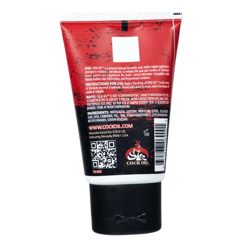 Cock Oil Water-Based Lubricant – Squeeze Tube 2 oz