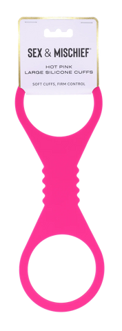 Large Hot Pink Silicone Cuffs