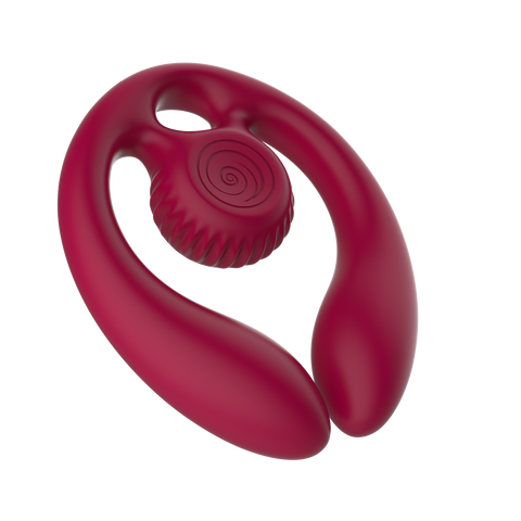 SVibe Snail GIZI Duo Couples Stimulator, burgundy