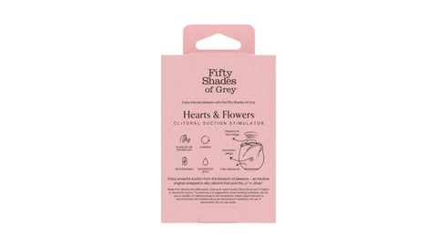Fifty Shades of Grey Black Rose Silicone Clitoral Suction Stimulator 2.0