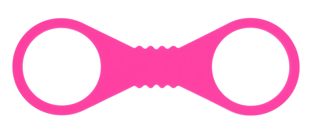Large Hot Pink Silicone Cuffs
