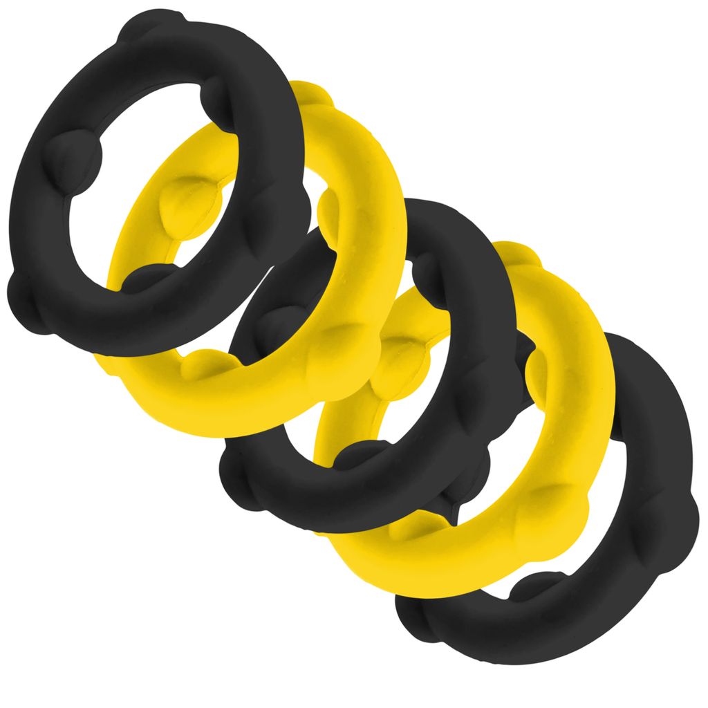 Gearheads 5-Pack Spinner Rings Yellow/Black