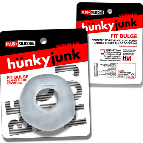 FIT BULGE hung-style cockring CLEAR STEAM