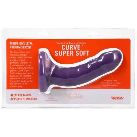 Dildo incurvé super doux - Violet