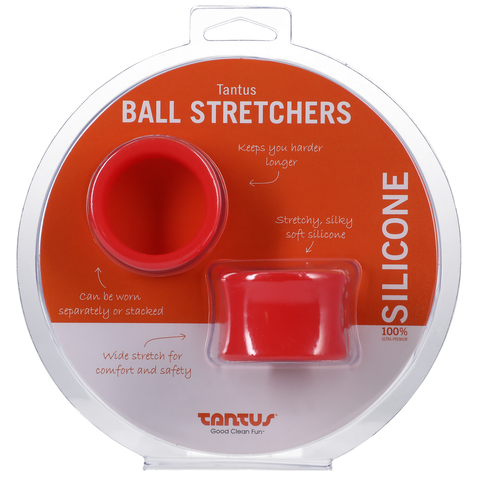 Penis Ring and Stretcher Set - Red