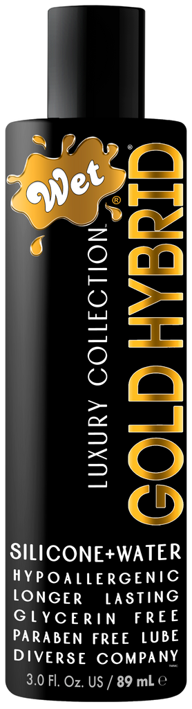 Wet® Gold Hybrid Water Silicone Blend 3.1 Fl. Oz./93mL