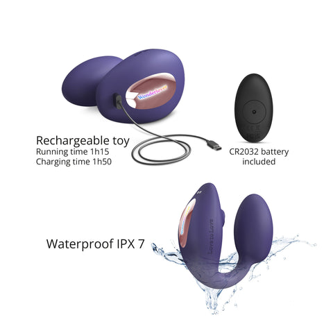 Vibrateur double stimulation 