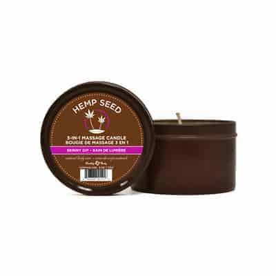 Bougie de massage 3-en-1 aux graines de chanvre 