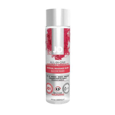 Huile de massage à base de silicone - Chauffante - 4 oz