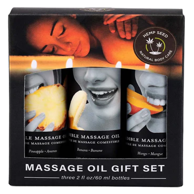 Ensemble cadeau d'huiles à massage comestible - Tropical - 2 fl oz / 60 ml