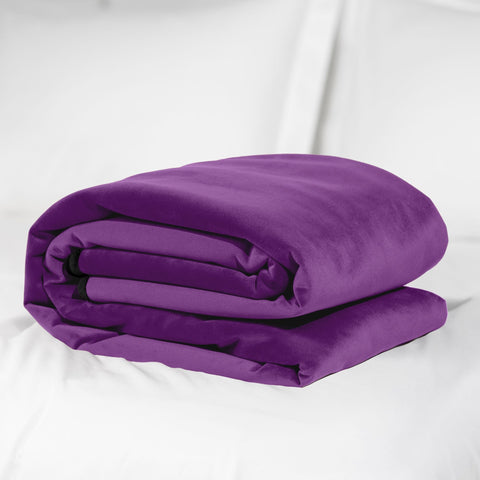 Fascinator Throw Aubergine Microvelvet - Regular Size