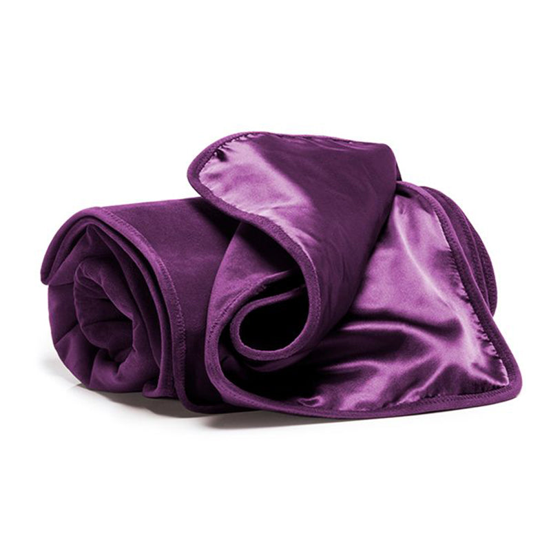 Fascinator Throw Aubergine Microvelvet - Regular Size