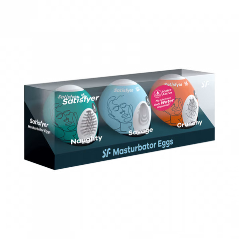 Oeuf de masturbation (Paquet de 3) - Savage/Naughty/Crunchy