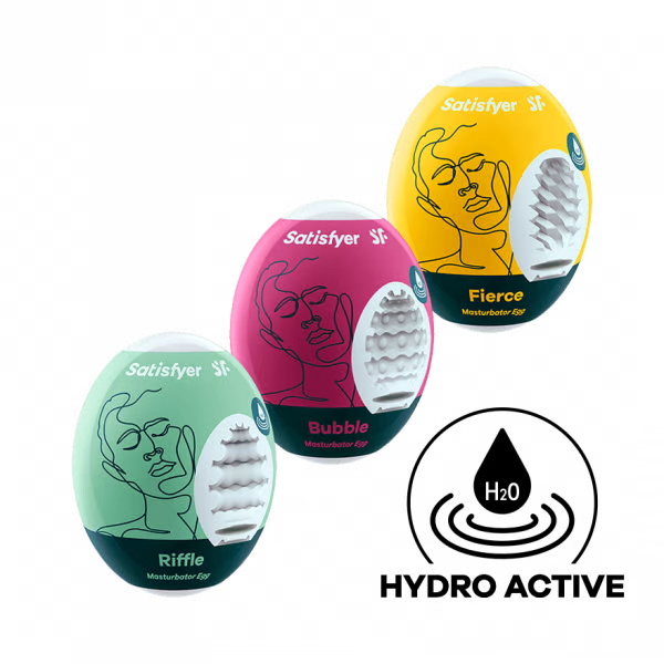 Oeuf de masturbation (Paquet de 3) - Riffle/Bubble/Fierce