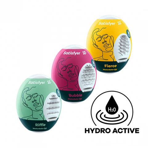 Oeuf de masturbation (Paquet de 3) - Riffle/Bubble/Fierce