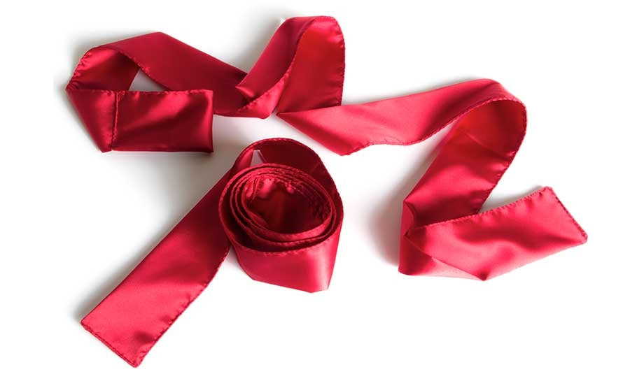 Bandeau en satin - Rouge